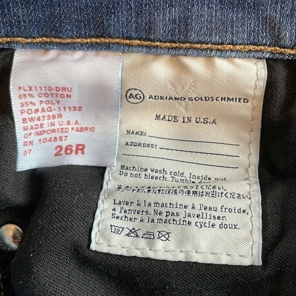 AG 𝅺Adriano Goldschmied Stilt Cigarette Leg Jeans Size 26 - Picture 5 of 10